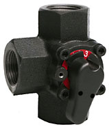 Three-way rotary valve PN6, compact
